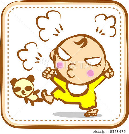 暴れていますのイラスト素材