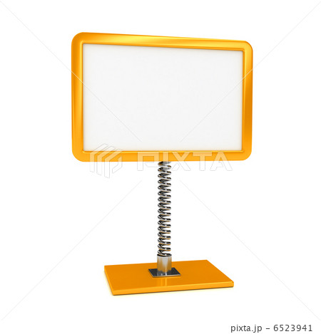 Board on spring over white background Board on spring over white background 6523941