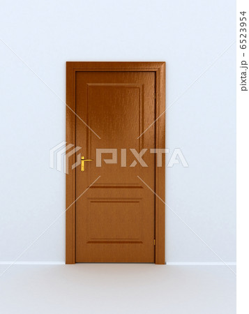 wooden door over white background wooden door over white background 6523954