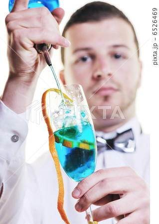barman portrait isolated on white background 6526469