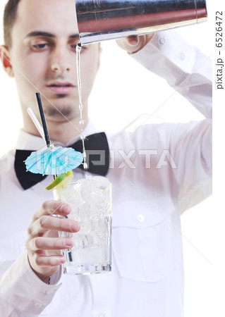 barman portrait isolated on white background 6526472