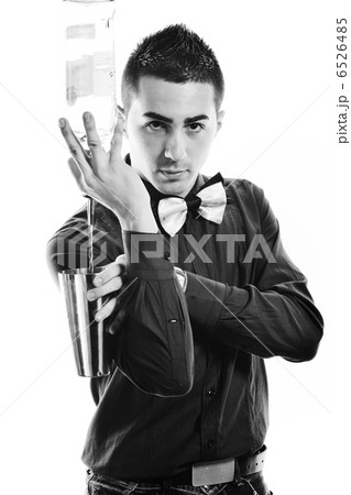 barman portrait isolated on white background 6526485