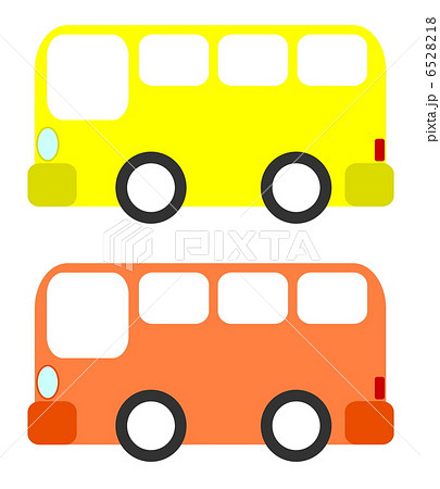 カラフルなバスのイラスト素材