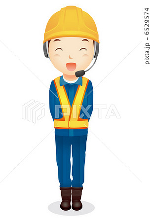 男性作業員イラストのイラスト素材