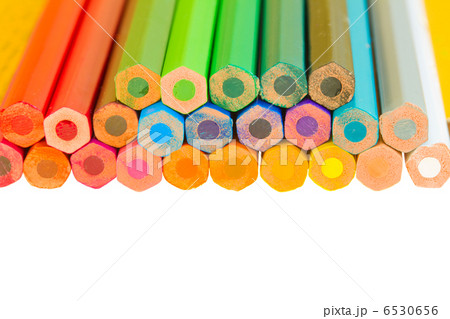 border of  multicoloured pencils 6530656