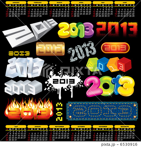 Year 2013 Vector Year 2013 Vector 6530916