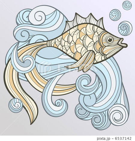vector abstract fish on splash of water vector abstract fish on splash of water 6537142