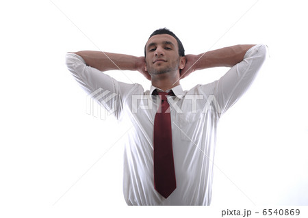 business man with rope isolated on white background 6540869