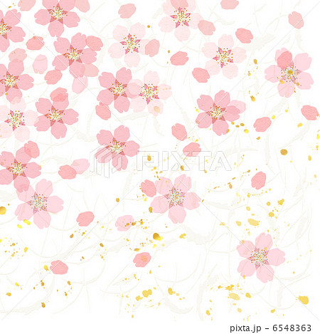桜和紙白地のイラスト素材
