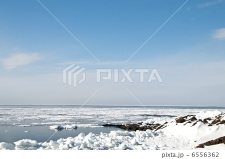 接岸した流氷 6556362