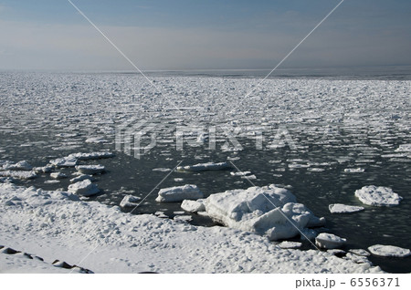 接岸した流氷 接岸した流氷 6556371