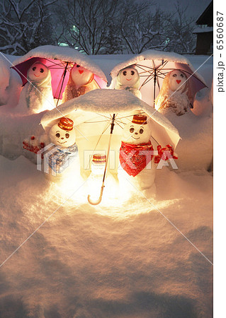 あいあいがさの雪だるま縦 あいあいがさの雪だるま縦 6560687