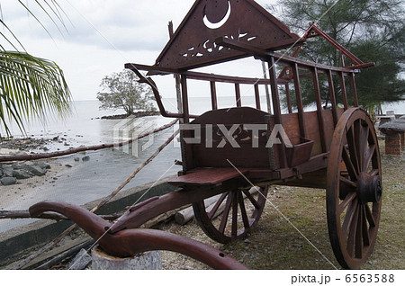 海辺の大八車 6563588