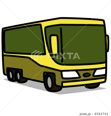 シンプルイラスト 車27 大型観光バス のイラスト素材