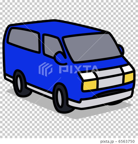 シンプルイラスト「車25 ワンボックスカー」のイラスト素材 [6563750