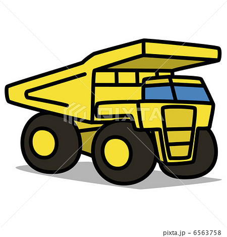 シンプルイラスト 車41 超大型ダンプカー のイラスト素材