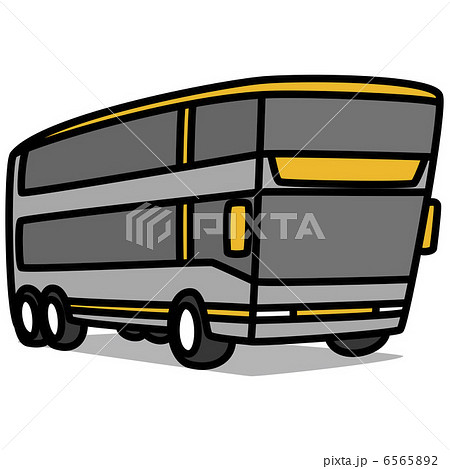 シンプルイラスト「車91 2階建てバス」　 6565892