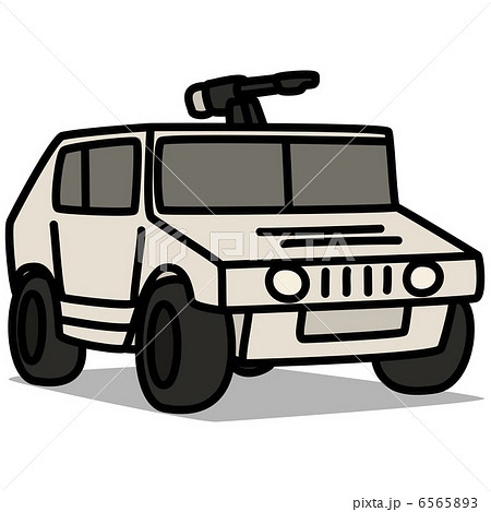 シンプルイラスト「車83 装甲車」　 6565893