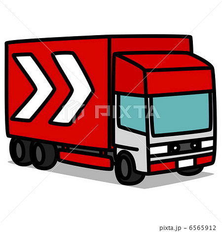 シンプルイラスト「車99 大型運送トラック」　 6565912