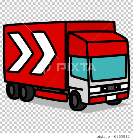 シンプルイラスト「車99 大型運送トラック」　 6565912