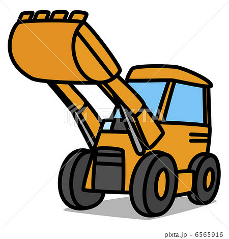 シンプルイラスト「車94 ショベルドーザー」　 6565916