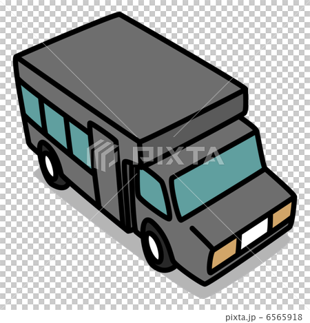 シンプルイラスト「車85 マイクロバス」　 6565918