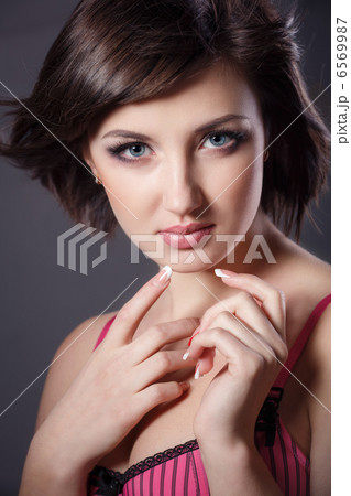 Portrait of beautiful female model 6569987