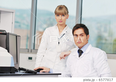 science people in bright lab 6577817