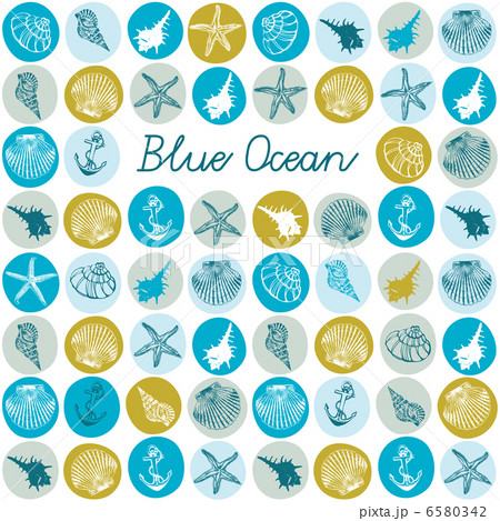 Abstract vector illustration with sea fauna. 6580342
