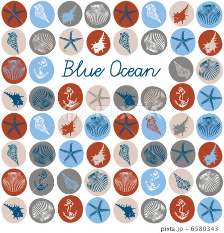Abstract vector illustration with sea fauna. 6580343