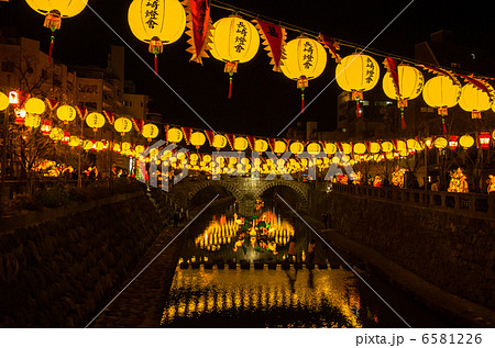 長崎ランタンフェスティバルの眼鏡橋 6581226