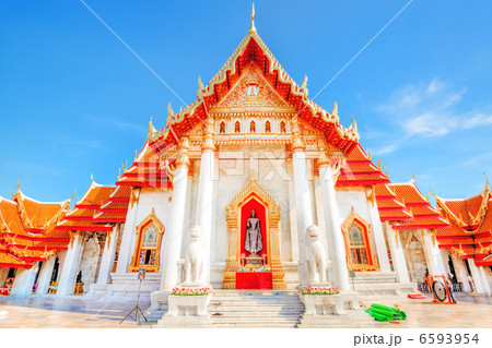 ワット ベーンチャマボピット タイ バンコク の写真素材