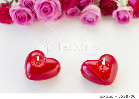 バラとキャンドル バラとキャンドル 6598700