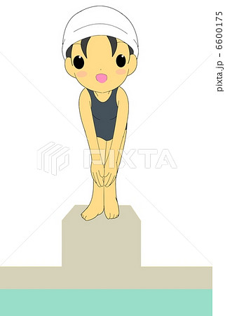 水泳少女 飛び込みのイラスト素材 水泳少女 飛び込みのイラスト素材
