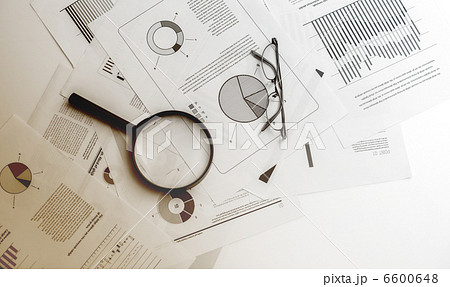 書類とルーペ 6600648