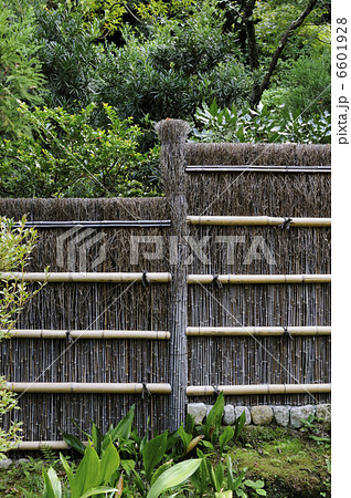 日本家屋の竹塀 日本家屋の竹塀 6601928