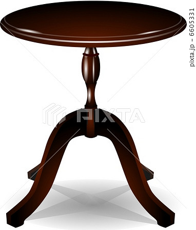 丸テーブルのイラスト素材
