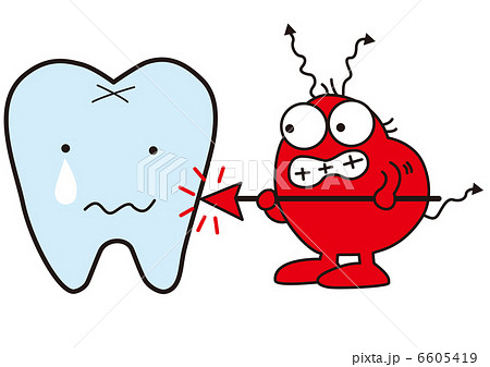 歯をいじめる虫歯菌 歯をいじめる虫歯菌 6605419