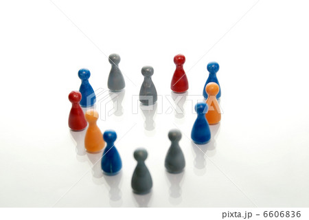 Concept of a multi-colored crowd 6606836