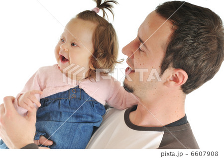 young father play with beautiful daughter young father play with beautiful daughter 6607908