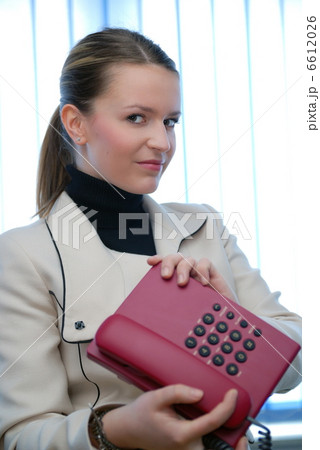 Businesswoman with telephone Businesswoman with telephone 6612026