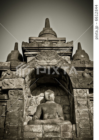 Buddha statue at Borobudur temple, Java, Indonesia 6612844