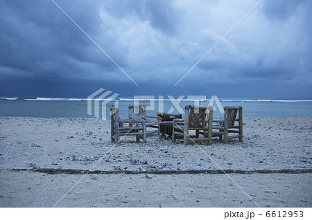 beach in stormy weather 6612953