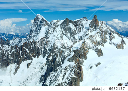 Mont Blanc mountain massif (view from Aiguille du Midi Mount,  F 6632137