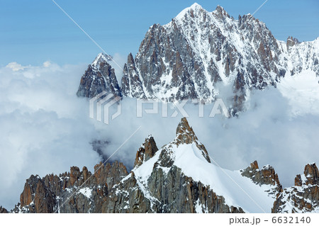 Mont Blanc mountain massif (view from Aiguille du Midi Mount,  F 6632140