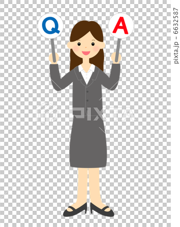 A woman giving a Q & A tag - Stock Illustration [6632587] - PIXTA