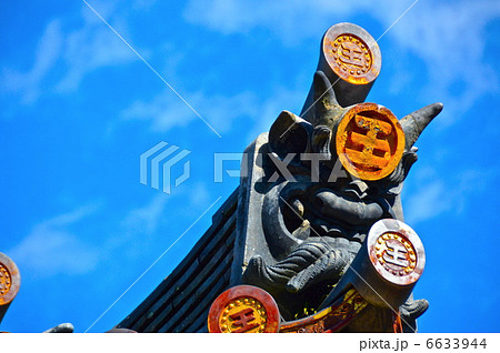 軒丸瓦と鬼瓦（千畳閣(豊国神社 本殿)･厳島神社／広島県廿日市市宮島町） 6633944