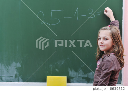 happy school girl on math classes happy school girl on math classes 6639812