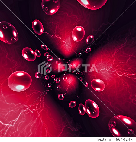 Abstract background with transparent bubbles and lightning Abstract background with transparent bubbles and lightning 6644247