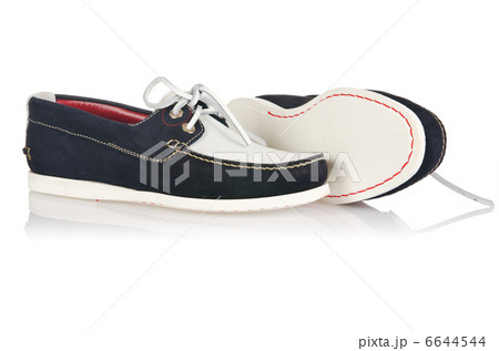 Fashion concept with male shoes on white 6644544